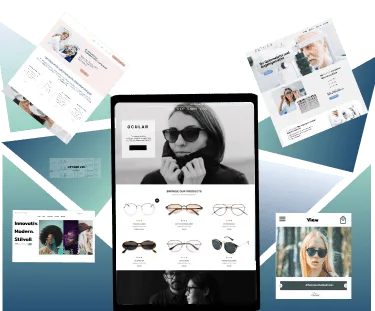 verschiedene augenklinik webseiten