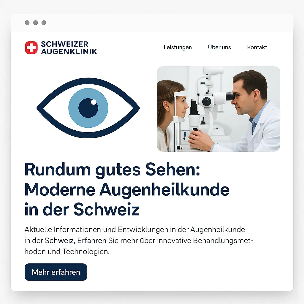 Schweizer Augenklinik Webdesign